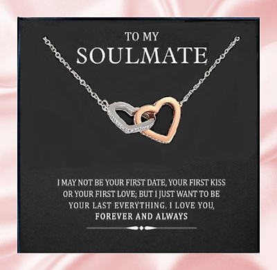 To My Soulmate Necklace Birthday Anniversary Gift for Wife Girlfriend Fiancée $28.99