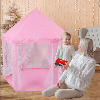 #ad Gift Princess Castle Play Tent Kids Girls Playhouse fr Indoor Outdoor Game House $32.81