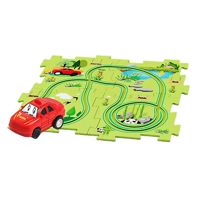 #ad Car Track Toys Flexible Entertainment Rail Car Toy Race Car Track Set Ador Green $16.61