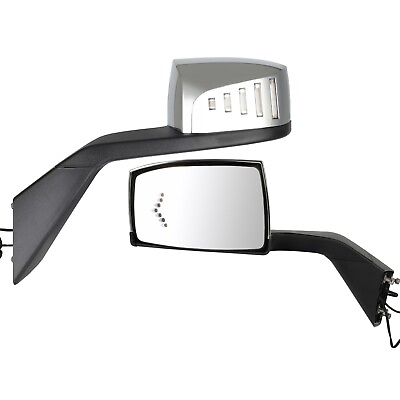 #ad LeftRight Two Side Hood Mirror Signal Light For Volvo VNL Truck 2004 2005 2017 $114.79