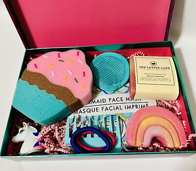GIRLS SPA GIFT BOX 💗Homemade Luxury Soap amp; Bath Bomb BIRTHDAY GIFT EASTER $15.99