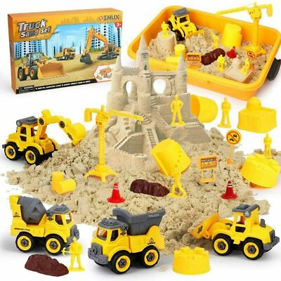 #ad Take Apart Construction Trucks Cars Toys w Drill Beach Toys Magical Sensory Sand $25.99