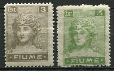 #ad River 1919 Sass. 33 34 MNH 80% Allegories and views 3 c 5 c GBP 5.00