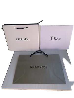 Chanel Dior And Armani Gift Bags Brand New Authentic Lot Of 3 $32.00