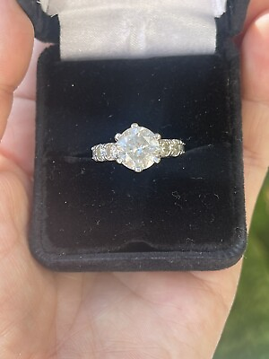 #ad 3 1 4 Carat 10mm Diamond I2 Or I3 14k White Gold Engagement Ring *READ* $5000.00
