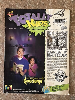 #ad Fox Kids Club Totally Kids Magazine Winter 1995 Issue Goosebumps X men Batman $14.99