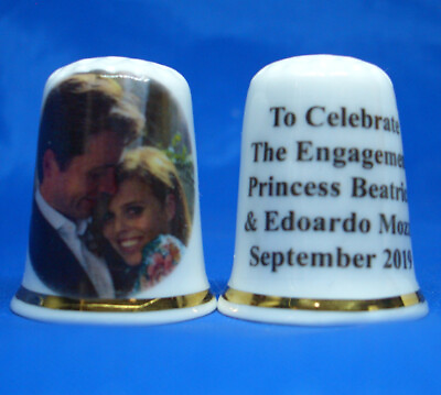#ad China Thimble Princess Beatrice Engagement Free Box GBP 4.95