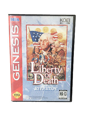 #ad Liberty or Death Sega Genesis 1994 Cartridge Case and Manual READ $79.99