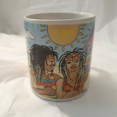 #ad American Gift Themed Coffee Mug Beach Locs Vacation Barbados $8.00