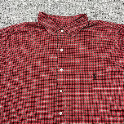 #ad Ralph Lauren Dress Shirt Mens 3XB Big Red Plaid Classic Fit Office Travel Casual $28.88