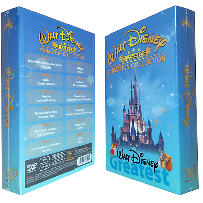 #ad Walt Disney Classics 24 Movies Film Animation Collection DVD Box Set Region 1 $24.60