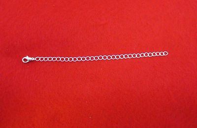 #ad #ad 6 INCH SILVER PLATED 4MM NECKLACE EXTENDER WITH 12MM LOBSTER CLAW CLASP $6.03