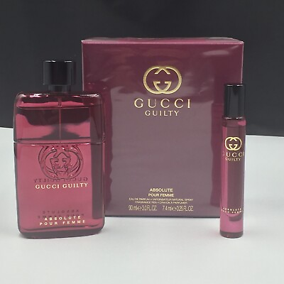 #ad Gucci Guilty Absolute Pour Femme by Gucci for Women Eau De Parfum Gift Set 3.0oz $295.00
