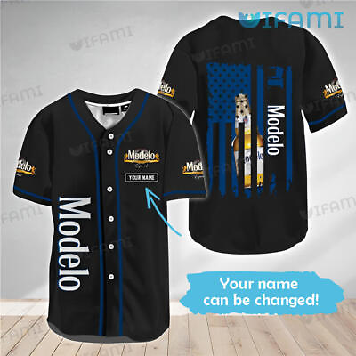 #ad Custom Name Modelo USA Flag Beer Lovers Gift Jersey Shirt Size S 5XL $35.90