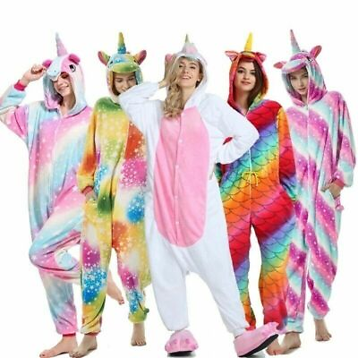 #ad Unisex Kigurumi Pajamas Costume Christmas Halloween Cosplay Jumpsuit Sleepwear $36.99