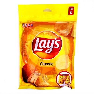 #ad Lays Potato Chips Swag Boxer Briefs Novelty Chip Bag Gift Yellow Mens Large $19.99