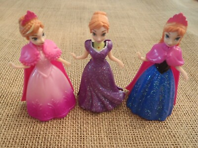 Polly Pocket Disney Princess MagiClip Anna Frozen Set Lot E24 $12.99