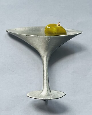 #ad JJ modern Martini Cocktail with Olive pin $20.91