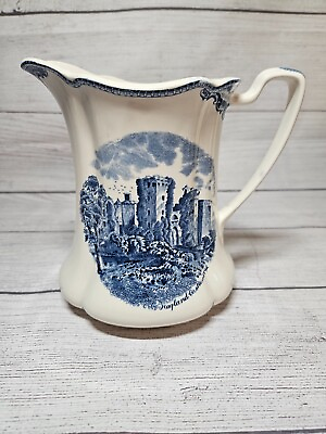 #ad Johnson Brothers Old Britain Castles Pitcher Ragland Castle Pre Owned 7quot; Tall $37.00