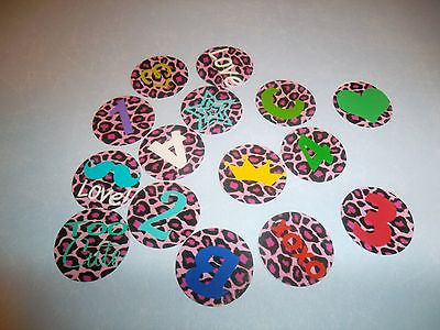 #ad Pre Cut One Inch LEOPARD PRINT NUMBERS FREE SHIP $4.40