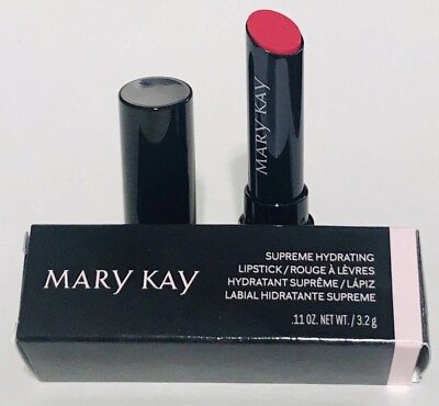 #ad Mary Kay Supreme Hydrating Lipstick THINK OF PINK New Matte Gel Shine Barbie $12.55