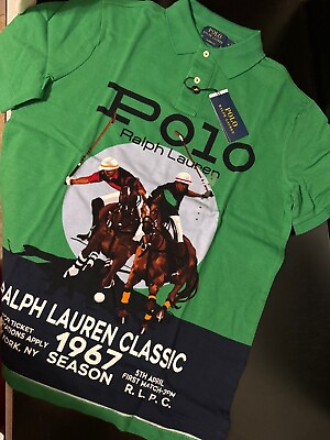 #ad NEW Ralph Lauren Polo Classic Match Equestrian Mesh Green Shirt Pick Size $94.88