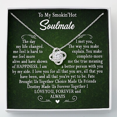 To My Smokin Hot Wife Necklace Necklace Gift For Wife Soulmate Valentine Gift $28.99