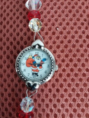 #ad Christmas Watch Santa Claus With Charms Japan movement Needs Battery $11.99