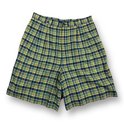 #ad Vintage Plaid Shorts Vintage High Waist Plaid Wool Liz Sport Sz 14 Actual 28” $24.99