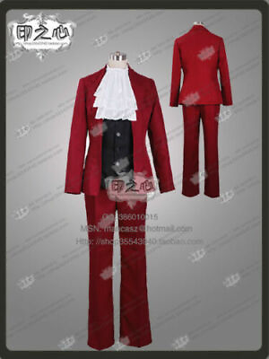 #ad Anime Phoenix Wright 5 Ace Attorney Miles Edgeworth Cosplay Costume $35.10