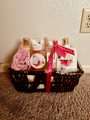 10 Pcs Cherry Blossom Bath Gift Baskets for Women Spa Gift Set for Mom $50.00