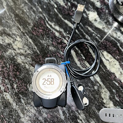 #ad Suunto Ambit3 Peak SAPPHIRE GPS Watch Men#x27;s Silver Black with Charger Cable $89.00