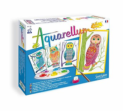 #ad Sentosphere SEN692A Aquarellum Owls Magic Canvas $20.00
