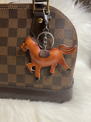 leather Horse Keychain bag charm handmade gift new $20.00