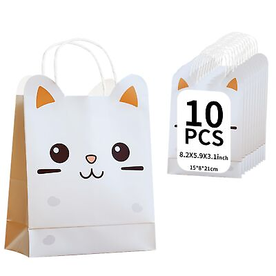 #ad WIMARN Gift Bags for Kids Cute Cat Shape 10 Pcs Suitable Fo R Kids Party G... $27.56