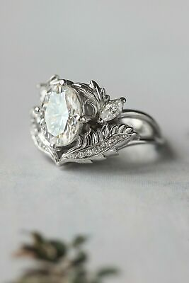 #ad 2Ct Lab Created VVS1 D Diamond Wedding Ring 14K White Gold Finish $41.40