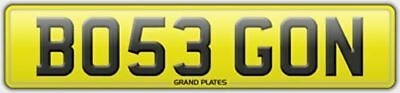 #ad NUMBER PLATE BO53 GON REGISTRATION BOSS EH GONE FAST SPEED RACE PASS FEES PAID GBP 999.00