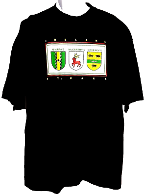 #ad Irish T Shirt XL Black IRELAND Family Oharas McCarthys Sweeneys NWOT Santee $9.99