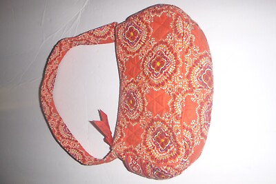 #ad Vera Bradley Orange Blue Purple Flower Pattern Handbag 6in tall $16.95