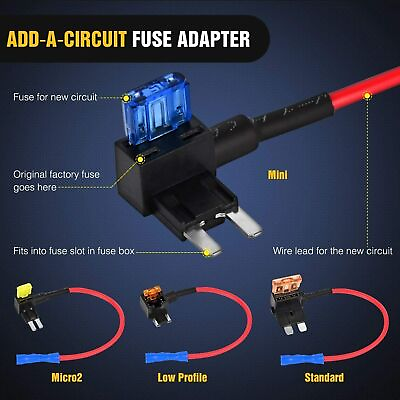 #ad Standard Mini Micro2 APS ATT tap blade holder Car Add a Circuit Fuse Adapter12V $9.20