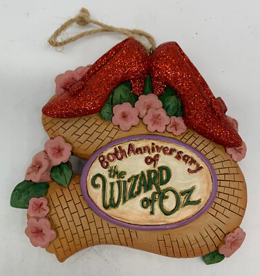 #ad Jim Shore Wizard of Oz: 80th Anniversary Ruby Slippers Hanging Ornament 6005083 $39.99