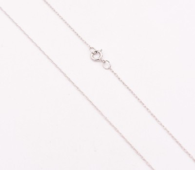 #ad 0.6mm Open Dainty Twisted Rope Chain Necklace Real Solid 14K White Gold 16quot; 18quot; $49.79