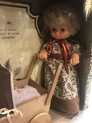 #ad Vintage Jesmy Mama Doll With Carriage amp; Baby ALL ORIGINAL Made in Spain $48.75
