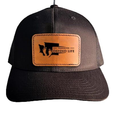 #ad Washington Defend Life Leather Patch Hat Pro Life Hat Black $35.00