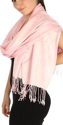 #ad Fashion Solid Pashmina Silk Scarf Shawl Wrap 60 Colors Supper soft $7.49