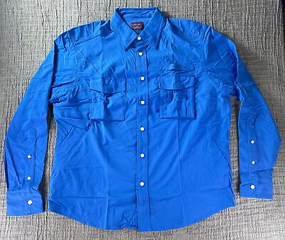 #ad UNTUCKit Tenuta Rocca Mens Long Sleeve Button Up Blue Work Shirt PICK SIZE $29.95