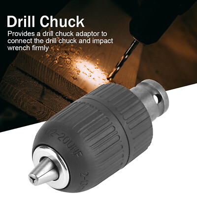 #ad 2 13mm Keyless Drill Chuck 1 2 20UNF With 1 2 Chuck Adaptor For Impact Wrench $10.69