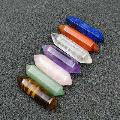 #ad 7x Natural Obelisk Quartz Crystal Wand Tower Point Healing Christmas Gift Stone $9.99
