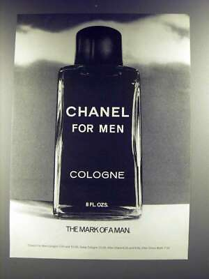 1975 Chanel for Men Cologne Ad Mark of a Man $16.99