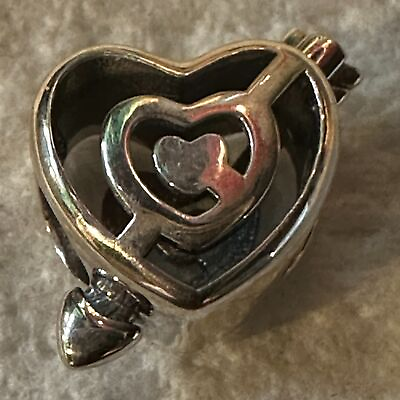 #ad Path To Love Heart Valentine Bracelet Charm 925 ALE Sterling Silver $19.00